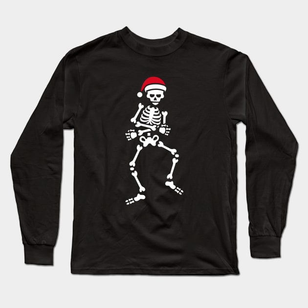 Skibidi challenge meme skeleton Christmas dance Long Sleeve T-Shirt by LaundryFactory